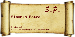 Simonka Petra névjegykártya